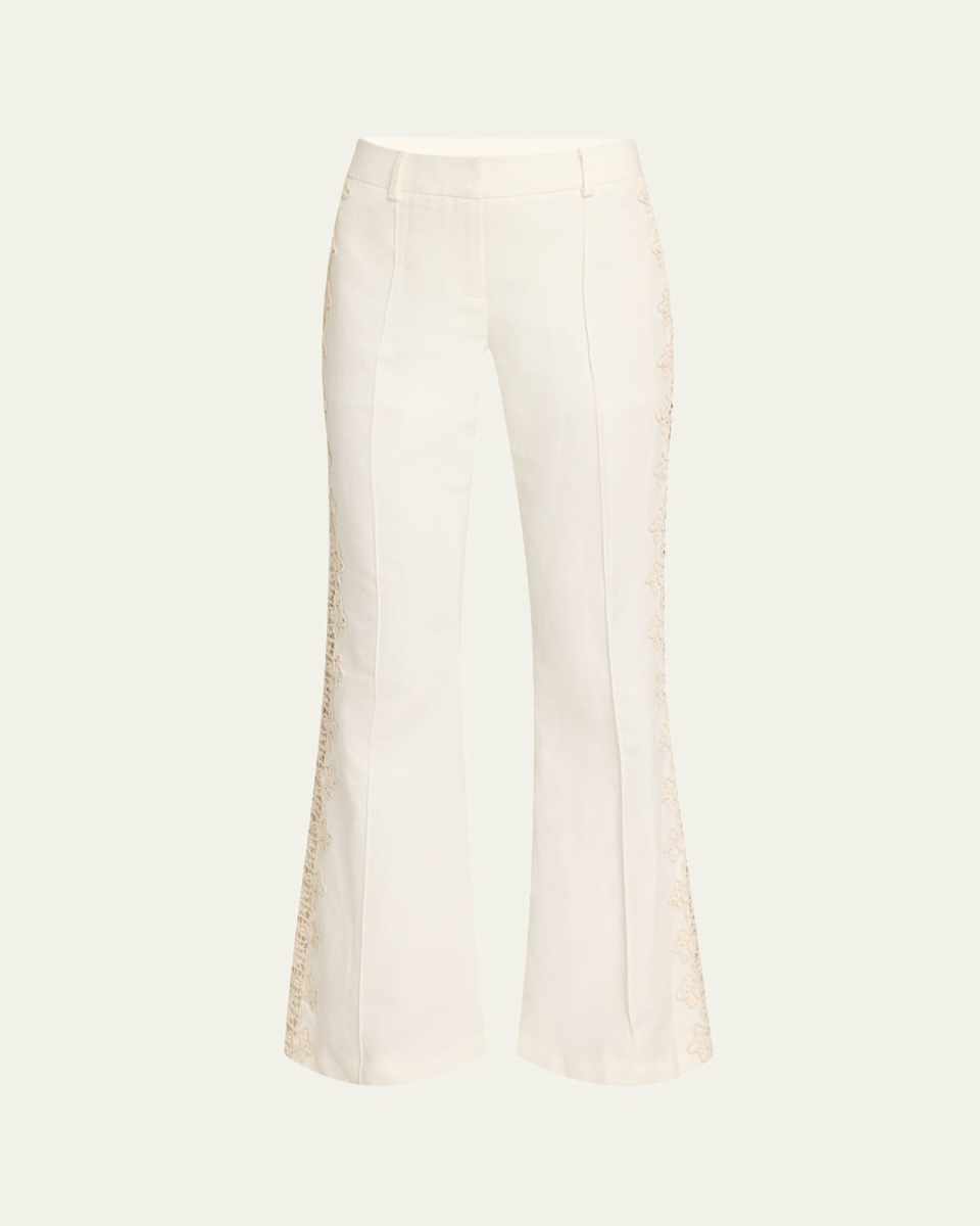 Illuminate Trimmed Flare Pants